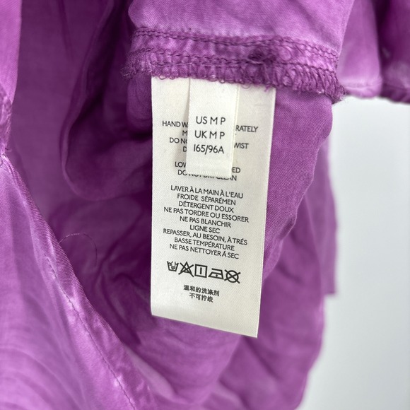 PILCRO Anthropologie Womens Relaxed Joelle Button Down Shirt Sz PM Mulberry NEW - Picture 9 of 12